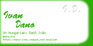 ivan dano business card